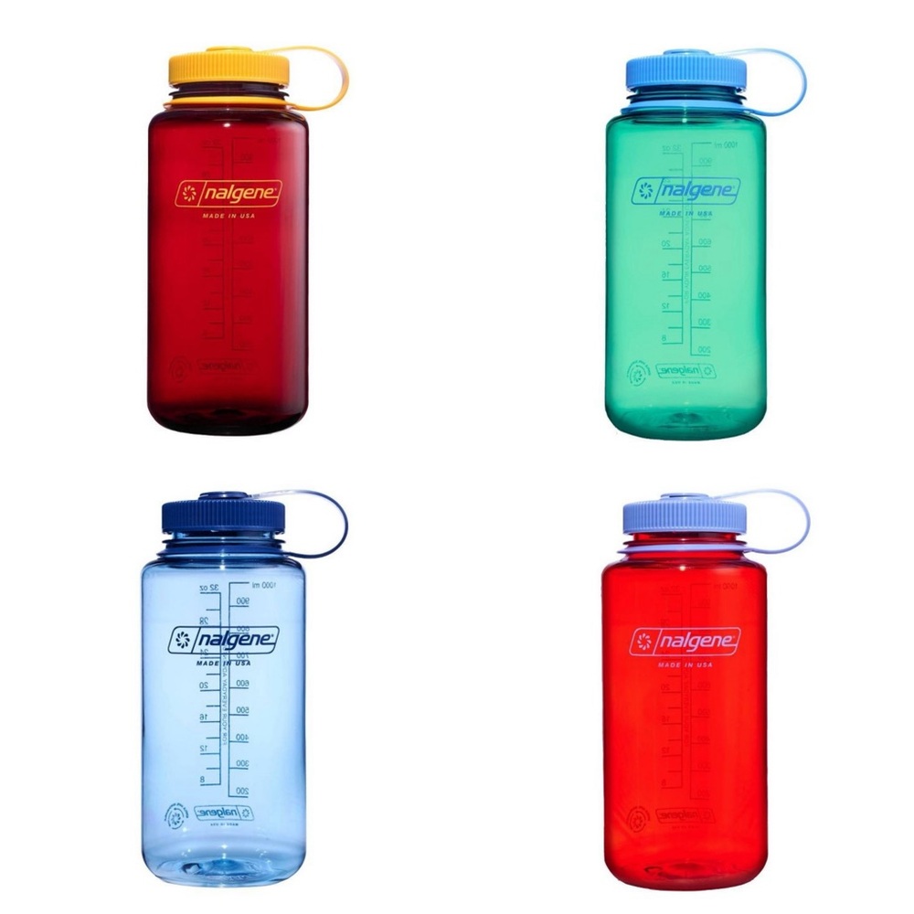 4x New Nalgene 32oz Water Bottle Mixed Colors BPA Free Made in USA Bundle Of 4